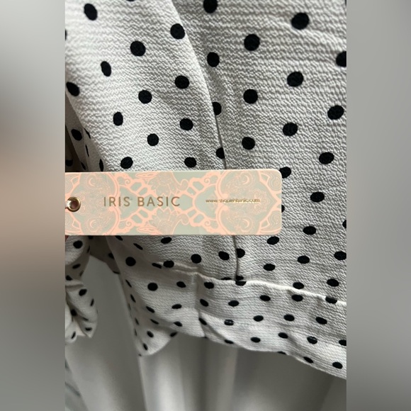 Iris Basic Polka Dot Open Front Cardigan - Picture 6 of 7